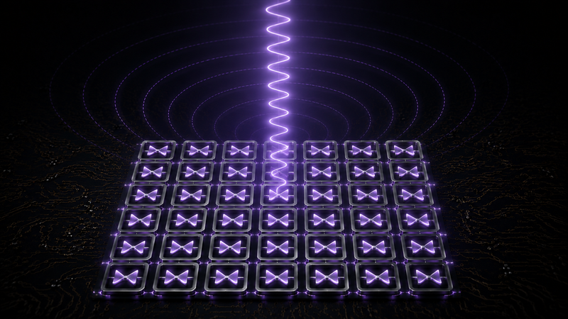 Figure for High-Power Radiation at 1 THz in Silicon: A Fully Scalable Array Using A Multi-Functional Radiating Mesh Structure